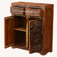 Beau buffet en bois recyclé sculpté à la main, meubles de maison antiques indiens, Buffets, coffre en bois, recyclage, Reproduction, meubles