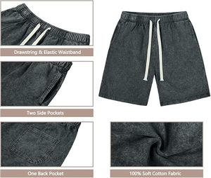 Prince Industry Short décontracté unisexe de haute qualité Design personnalisé Lavé 100% coton Couleur personnalisée - Product Image 3