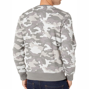Sudadera de manga larga con cuello redondo para hombre, sudadera de ajuste activo con cuello redondo, nuevo diseño personalizado, sudadera de manga larga con estampado de camuflaje - Product Image 3