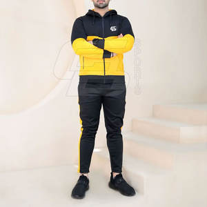 Conjunto de chándal para correr de algodón 100% de talla grande para hombre, ropa deportiva de invierno informal transpirable con logotipo personalizado a la venta - Product Image 6