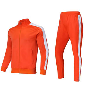 Survêtement 2 pièces décontracté en polyester pour hommes, jogging à manches longues, vêtements de sport avec fermeture éclair, survêtement de printemps - Product Image 1