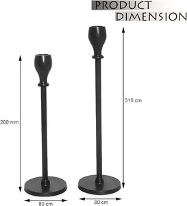 Portavelas de hierro de Metal de lujo europeo, adornos de revestimiento en polvo de Color negro para el hogar, decoración de boda, molde para hacer velas - Product Image 3