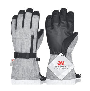 Gants de ski thermiques d'hiver personnalisés gants de course en cuir imperméables et coupe-vent pour les sports de neige en plein air - Product Image 1