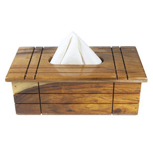 Boîte à mouchoirs en bois au design moderne, porte-serviettes artisanal, écologique, personnalisable, organisateur, décoration de la maison, couverture décorative pour le bureau - Product Image 6