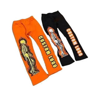 High Quality Custom <b>Mens</b> <b>Flare</b> Tracksuit Set <b>Men's</b> Trousers Acid Wash Workout Training Clothing Unisex Winter Activewear - Product Image 1