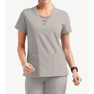 Bulk <b>Scrub</b> <b>Set</b> Women Anti Microbial V Neck Top Elastic Waist Hospital Medical Uniform Customizable Wholesale Price <b>Scrub</b> <b>Sets</b> - Product Image 6