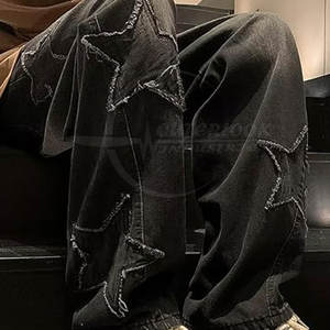 Pantalones vaqueros ácidos holgados para hombre de etiqueta privada a la venta pantalones vaqueros ácidos de diferentes colores para hombre pantalones holgados con múltiples bolsillos - Product Image 3