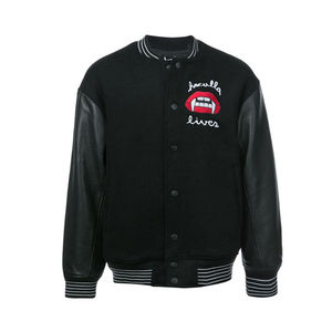 Couleur unie hommes Chenille broderie Varsity vestes nouveau à la mode Streetwear Style hommes Chenille broderie Varsity vestes - Product Image 6