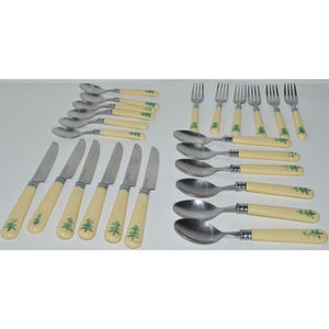 Ensemble de couverts en acier inoxydable poli miroir avec manche en os Couteau à fruits et fourchette Ensemble de couverts Fournitures d'hôtel Couverts Article - Product Image 2