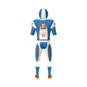 Uniforme personnalisé de football américain matériel élégant maillot sergé et pantalon vêtements de sport sublimés vêtements d'équipe OEM pour jeunes et adultes - Product Image 4