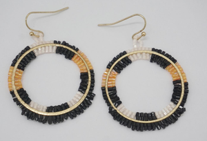 ต่างหูแบบห่วงสำหรับผู้หญิงได้รับความนิยมเม็ดลูกปัดเม็ดเพชรสุดสร้างสรรค์ชุบทองอย่างหรูหรา - Product Image 3