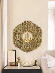 Miroir mural islamique moderne encadré en métal, couleur et forme personnalisées, grande décoration intérieure, calligraphie arabe, bois MDF, fer, 12 mm - Product Image 5