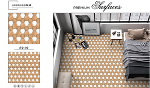 Carreaux 3D brillants imprimés numériques de 600x600mm avec corps en porcelaine émaillée polie utilisés dans les centres commerciaux - Product Image 6