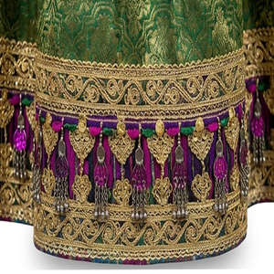 Vestidos de Fiesta para Niñas al por Mayor, OEM ODM, Estilo Pathani Salwar Kameez Tribal Kuchi, con Encaje Estampado, para Eventos al Aire Libre, Vestido Pashtun Afgano Kuchi - Product Image 6