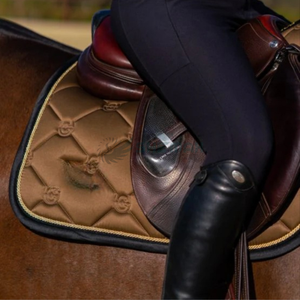 Soft Quilted English <b>Saddle</b> Pad Comfortable Breathable Durable Lining for Professional Horse Riders <b>Saddle</b> Pads Customized - Product Image 2