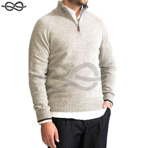 Suéter de mezcla de lana sostenible para hombres y mujeres Quarter Zip Half Zip Jersey Jumper Cozy Knitted Pullover Transpirable - Product Image 3