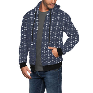 Meilleur prix Sweats à capuche à fermeture éclair pour hommes pour tenue décontractée basse quantité minimale de commande bonne qualité Sweats à capuche pour hommes sublimés à manches longues - Product Image 4