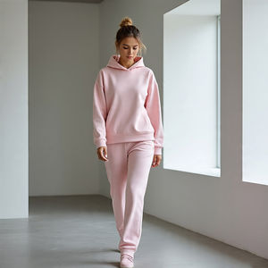 Women Urban Style Tracksuit Jogger Set Two Piece Sportswear <b>Hoodie</b> and Pants for Gym and Street Fashion - Product Image 1