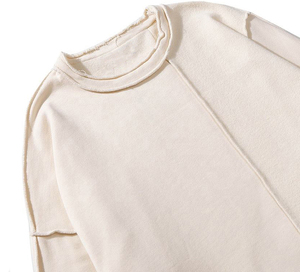 Vente en gros Fabricant de vêtements Logo personnalisé Sweat à capuche à ourlet brut lourd Sans poche Bord coupé Sweat à capuche à ourlet brut personnalisé - Product Image 5