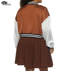 Prendas de abrigo ligeras de moda para mujer Estilo de chaqueta Varsity de moda con cuello levantado - Product Image 4