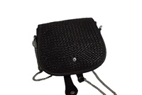 Moroccansoul Vegan Cuir Véritable Femmes Bandoulière Messenger Sac Personnalisé Géométrique Vintage Bohème Style Usage Quotidien Rivet Chaîne