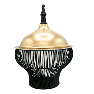 Casserole noire et dorée la plus exigeante avec couvercle doré Fantastique design luxueux Cadeaux de pendaison de crémaillère - Product Image 3