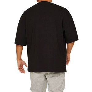 2025 venta al por mayor de camisetas para hombres con logotipo personalizado estampado camisetas lisas de gran tamaño 280 GSM camisetas con hombros caídos a granel - Product Image 2