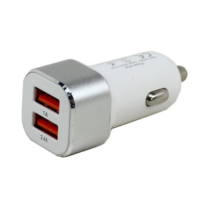 Caricabatterie per auto 2 in1 2.4A a doppia porta con cavo USB 3FT, ricarica rapida per modelli di iPhone e iDevice - Product Image 3