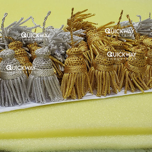 Handmade Gold & Silver Bullion <b>Tassels</b> Church Vestments Fancy Beaded <b>Tassels</b> - Product Image 1