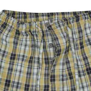 Brown Check Cross Pocket Woven <b>Pajama</b> Regular Fit Lounge Pants Soft CVC Fabric, Drawstring & Pockets Comfortable Sleepwear - Product Image 4