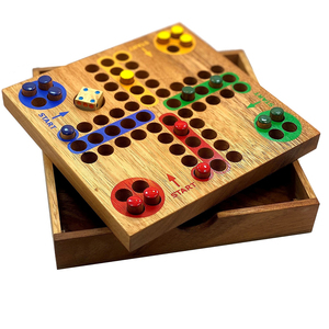 Puzle de madera de alta gama para entretenimiento, juego de mesa de Ludo plegable - Product Image 4