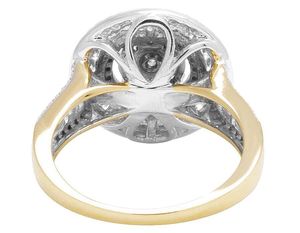 Round Cut Moissanite Cluster Studded Rhodium Plated Engagement Wedding <b>Ring</b> for Women in Unique <b>Iced</b> Out Sterling Silver Jewelry - Product Image 4