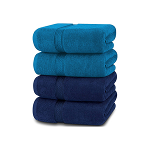 Vente en gros Fabricants d'hôtels personnalisés Ensemble de serviettes de bain colorées 100% coton de haute qualité - Product Image 2