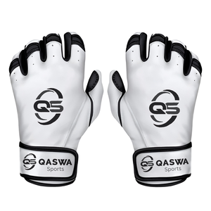 Guantes de béisbol de cuero PU personalizables 2025 blancos y negros Guantes de bateo exclusivos para adultos con tamaños personalizados para uso en exteriores - Product Image 5