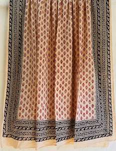 100% coton léger traditionnel main bloc imprimé écharpe Jaipur artisanal écharpe Boho Chic à la main ethnique doux coton écharpe - Product Image 1