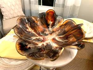 Bol en résine fait main de luxe à finition brillante avec design de modèle pour la nourriture et la décoration intérieure Prix de gros moderne Inde - Product Image 5