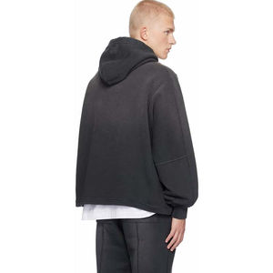 Sweat à capuche 430 coton 100% Gsm pour hommes, double fermeture éclair, coupe boxy, fermeture éclair surdimensionnée, logo brodé, collection hiver, teint uni - Product Image 6