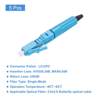 Konektor Serat Optik LC UPC LC APC DX SX Blue Boot Dust Cap 0.9mm 2.0mm 3.0mm Singlemode Multimode Ferrule Patch Cord