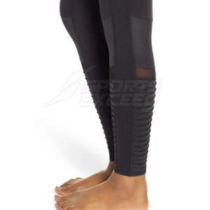 Leggings de yoga sur mesure de style nouveau, couleur personnalisée, taille élastique unie, leggings pour femmes de haute qualité fabriqués au Pakistan - Product Image 5