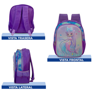 Mochila Escolar Casual para Estudiantes con Diseño 3D - Colores Surtidos - Product Image 6