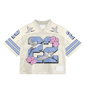 Camiseta con serigrafía de nombre de equipo personalizado para adultos, ropa deportiva de práctica, camiseta de uniforme de fútbol de malla americana - Product Image 1