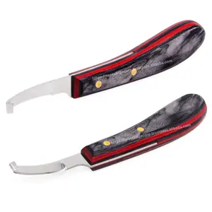 판매를위한 새로운 Farrier 도구 말굽 용품 스트레이트 블레이드 날카로운 가장자리 나무 손잡이 튼튼한 일본 강철