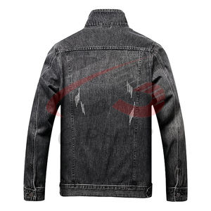 Chaquetas vaqueras de algodón 100% para hombre, chaqueta fina informal con bolsillo de Color sólido para hombre, estilo de alta calidad, ropa para hombre, chaqueta vaquera - Product Image 4