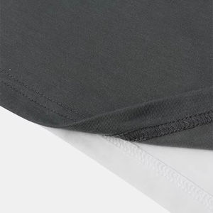 T-shirts pour hommes en coton épais, blanc uni, style vintage, avec motif graphique, taille personnalisée, col étroit, t-shirt épais en coton - Product Image 6