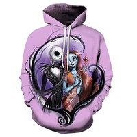 Sudadera con Capucha Personalizada para Hombre, Estampado Completo, Estilo Casual de Verano, Diseño de Calaveras con Transferencia Térmica, Tejido de Poliéster/Algodón de Secado Rápido