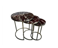 Table basse ronde moderne de haute qualité, structure en fer, design classique de luxe, écologique, fabriquée à la main, meubles de salon, bureau à domicile