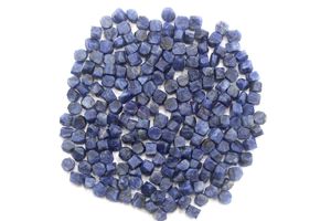 100% véritable 6-8mm bleu Sodalite pierre précieuse brute 50 pièces 100% naturel bleu Sodalite pierre précieuse brute en vrac - Product Image 2
