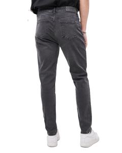 Jean slim gris pour hommes, jambe fuselée, denim extensible au quotidien, look classique, taille moyenne, style urbain, jean confortable pour hommes - Product Image 5