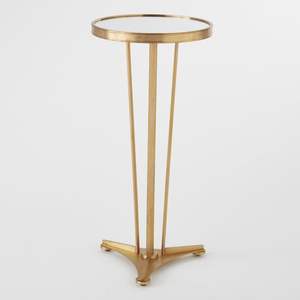 Café de diseño de lujo y mesa auxiliar con tapa de cristal acabado dorado decoración de lujo para el hogar café y mesa auxiliar - Product Image 1