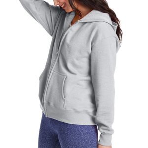 Sudadera con capucha y cremallera de talla grande de invierno para mujer, forro polar de algodón liso, transpirable, talla adulta, precio al por mayor, ropa de mujer, sudaderas con capucha - Product Image 2